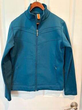 Lucy Activewear Blue Fleece-Lined Full-Zip Jacket - Large